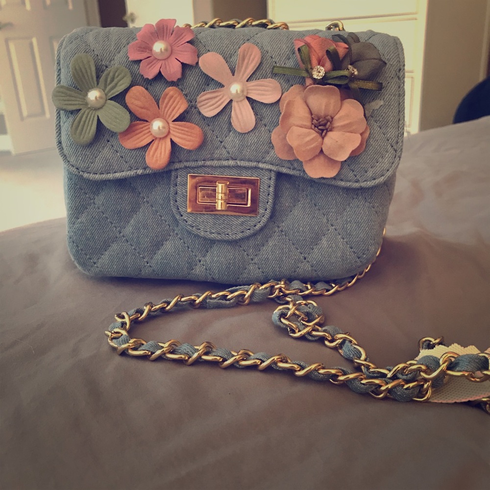 Brand new denim style crossbody purse